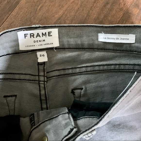 FRAME Le Skinny De Jeanne Zip Trim Jeans SZ-26 - Picture 6 of 14